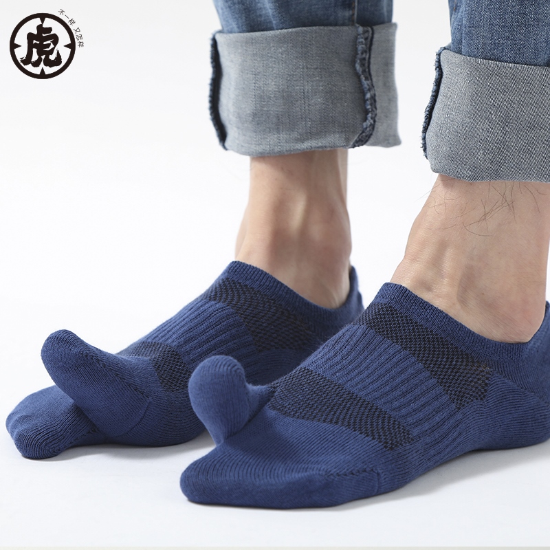 Split-Toe Socks, Thin Men's Japanese Clog Socks, Flip-Flop Two-Toe Socks, Spring and Summer Toe-Separated Socks, Japanese Style Pure Cotton