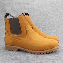 The first layer of cowhide couple genuine leather high-top sleeve outdoor trend mens shoes kick not rotten Chelsea boots BW1118