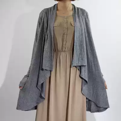 TF factory shop] Autumn new ladies long knitted cardigan fashion solid color coat A127