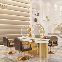 Rechargeable New Hairdressshop Goggles Desk Clippings Haircut Mirror dyeing and ironing area Mirrors Cabinet Integrated Hair Salon Special Beauty Salon Mirror