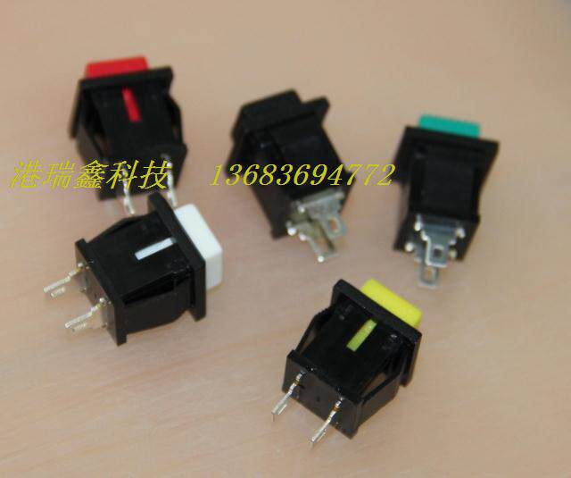 Green colour square reset switch PB307B electronic button switch No lock normal open key switch RESET