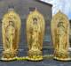 Western Three Saints Buddha Statues Amitabha Buddha Guanyin Bodhisattva Mahasthamaprapta Bodhisattva Resin Fiberglass Bronze Sculpture Wood Carving Ornaments