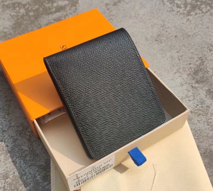 Japanese and Korean Genuine Leather Wallet 2022 New Style Suit Men's Short Wallet Fashionable Short Leather Wallet Personalized Bifold Wallet