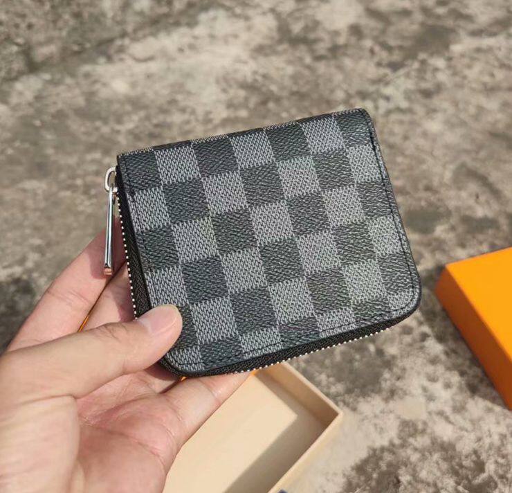 Special Price Clearance Lady Short ZERO WALLET PULL CHAIN SMALL WALLET SIMPLE JAPAN-JAPAN PLAID REAL PICKUP TRUCK BAG WOMAN MONEY CLIP