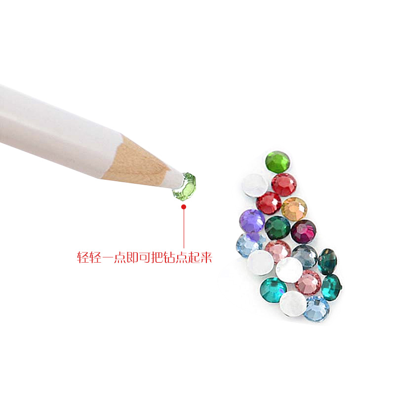 Nhật Bản khoan bút công cụ móng tay bút đặc biệt hút khoan bút chì trắng bút chì màu sắc đẹp móng tay kim cương điểm kim cương - Công cụ Nail cọ râu vẽ nail