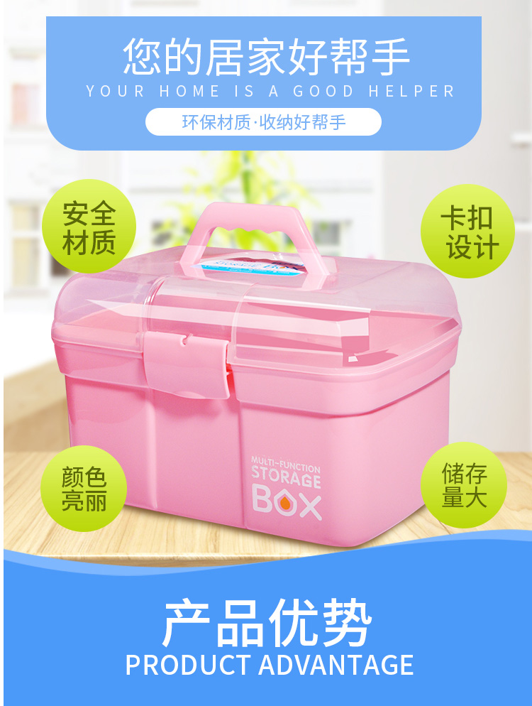 Hộp dụng cụ làm móng tay lớn hai lớp hộp hoàn thiện đa chức năng đặt hộp hình xăm tại nhà - Công cụ Nail cọ râu vẽ nail