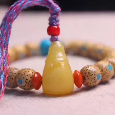 Natural Waxinan red flying saucer spacer beads full color meat gasket brocade red persimmon red loose beads beaded accessories