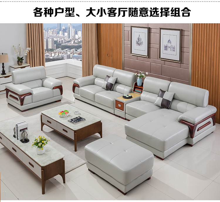 Full da lớp đầu tiên của sofa da phòng khách hiện đại sofa nhỏ gọn thương hiệu dương tính cao cấp tất cả-da sofa ngôi nhà lớn - Ghế sô pha sofa văng