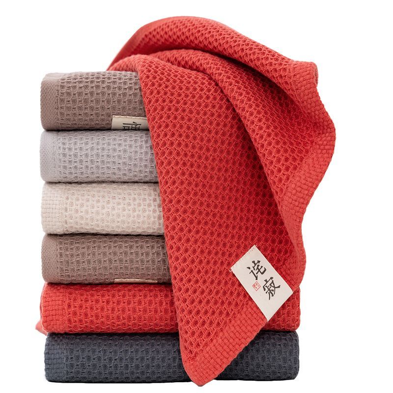 High-End Quality Waffle Towel Honeycomb Pure Cotton Face Wash Household Soft Absorbent Quick-Drying All-Cotton Face Towel High-End Quality Waffle Towel Honeycomb Pure Cotton Face Wash Household Soft Absorbent Quick-Drying All-Cotton Face Towel