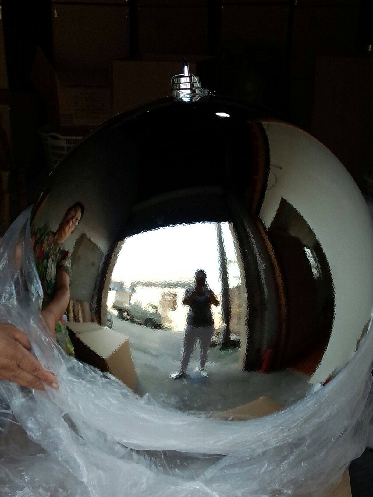 60cm Christmas decorations Christmas ball Mirror ball Electroplated ball Decorative Silk ball Bright Matt Wave ball New product