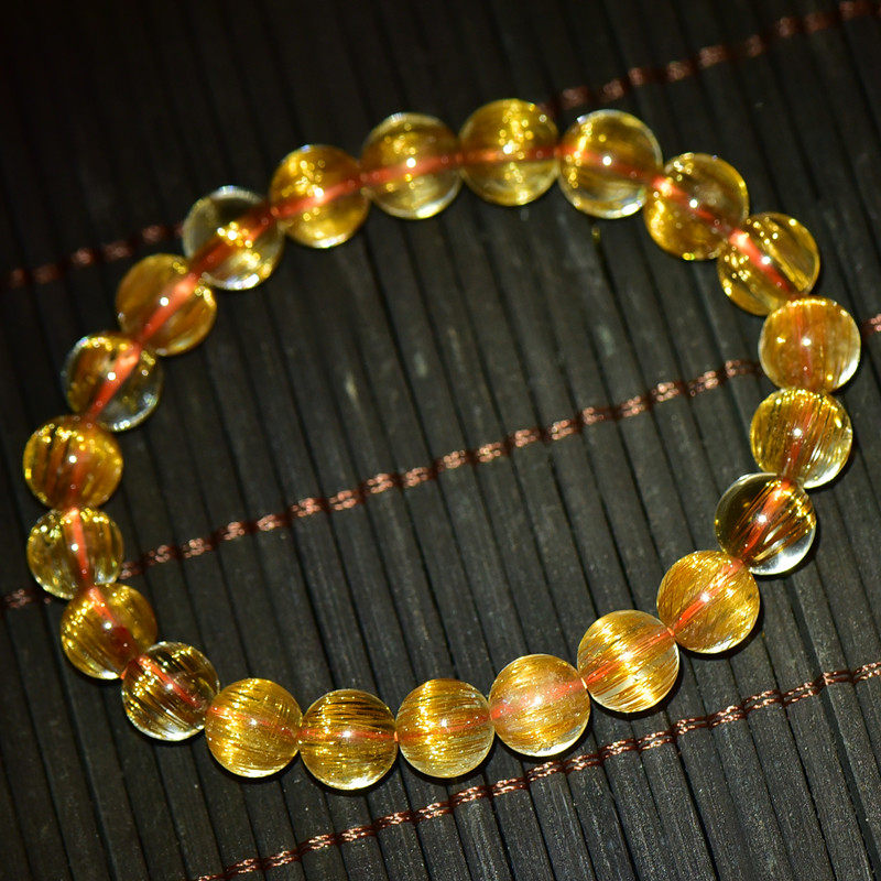 22 53g natural copper bar hair chisel, cat's eye effect, good crystal