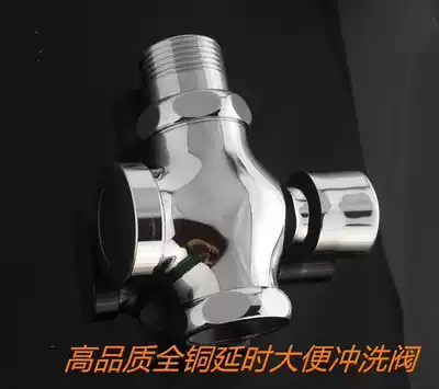 Cosmetic room toilet squat toilet toilet full copper flush valve hand press type self-closing flush valve stool delay valve manual