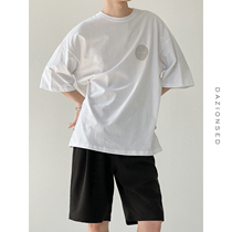 DAZO summer Tide brand short sleeve T-shirt men loose versatile casual simple Half sleeve top Korean trend chic