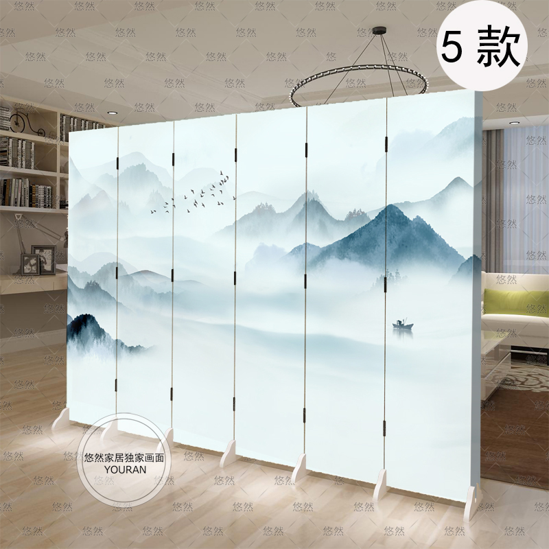 Screen partition folding mobile bedroom simple modern shelter home folding screen room decoration simple office small household