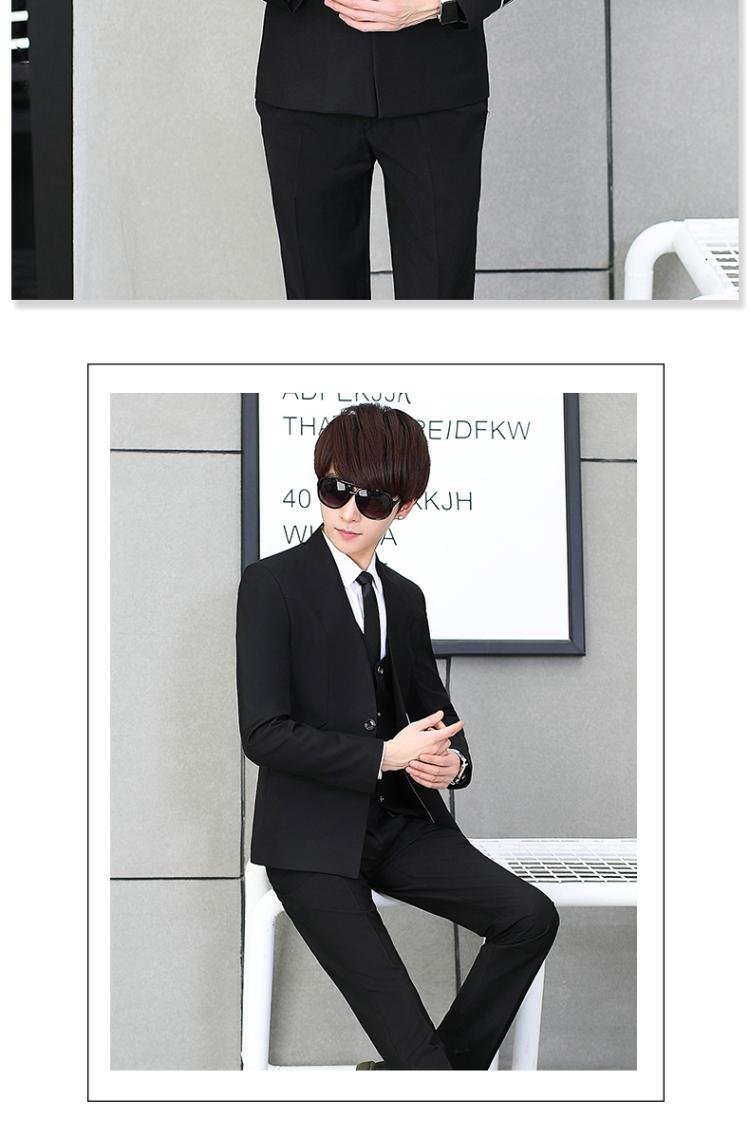 Bộ đồ vest nam công sở chuyên nghiệp Hàn Quốc Slim thanh niên sinh viên chú rể phù rể đám cưới - Suit phù hợp quần nam