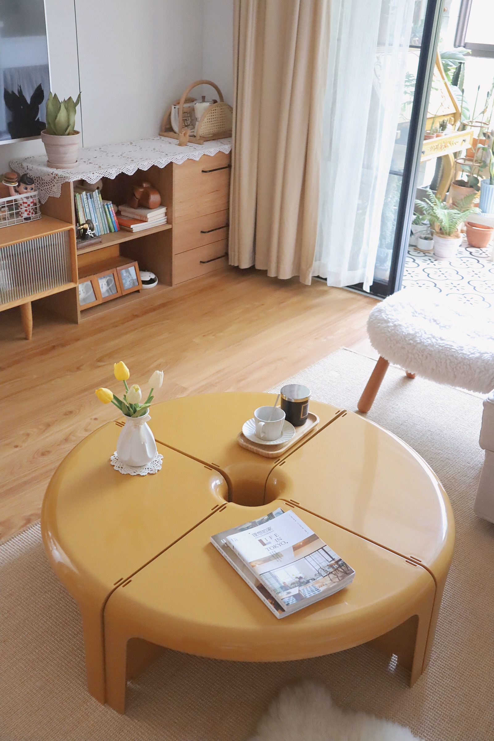 Dream home Korea in splicing side of several children plastic round shooting table Middle Combination Tea Table