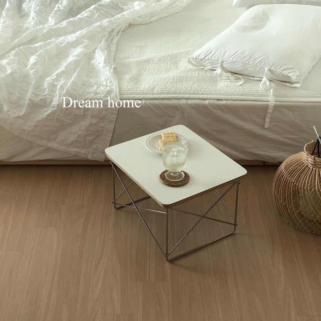 Dreamhome Imus square tea table Middle side a few small families South Korean bomain inns curly wood tea table