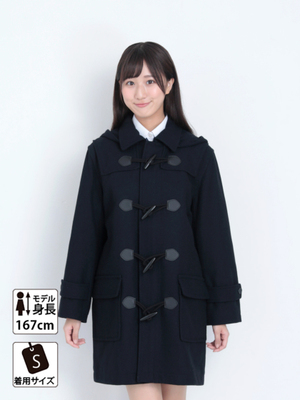 包稅日本代購conomi學院風毛呢外套jk制服羊毛大衣牛角扣連帽