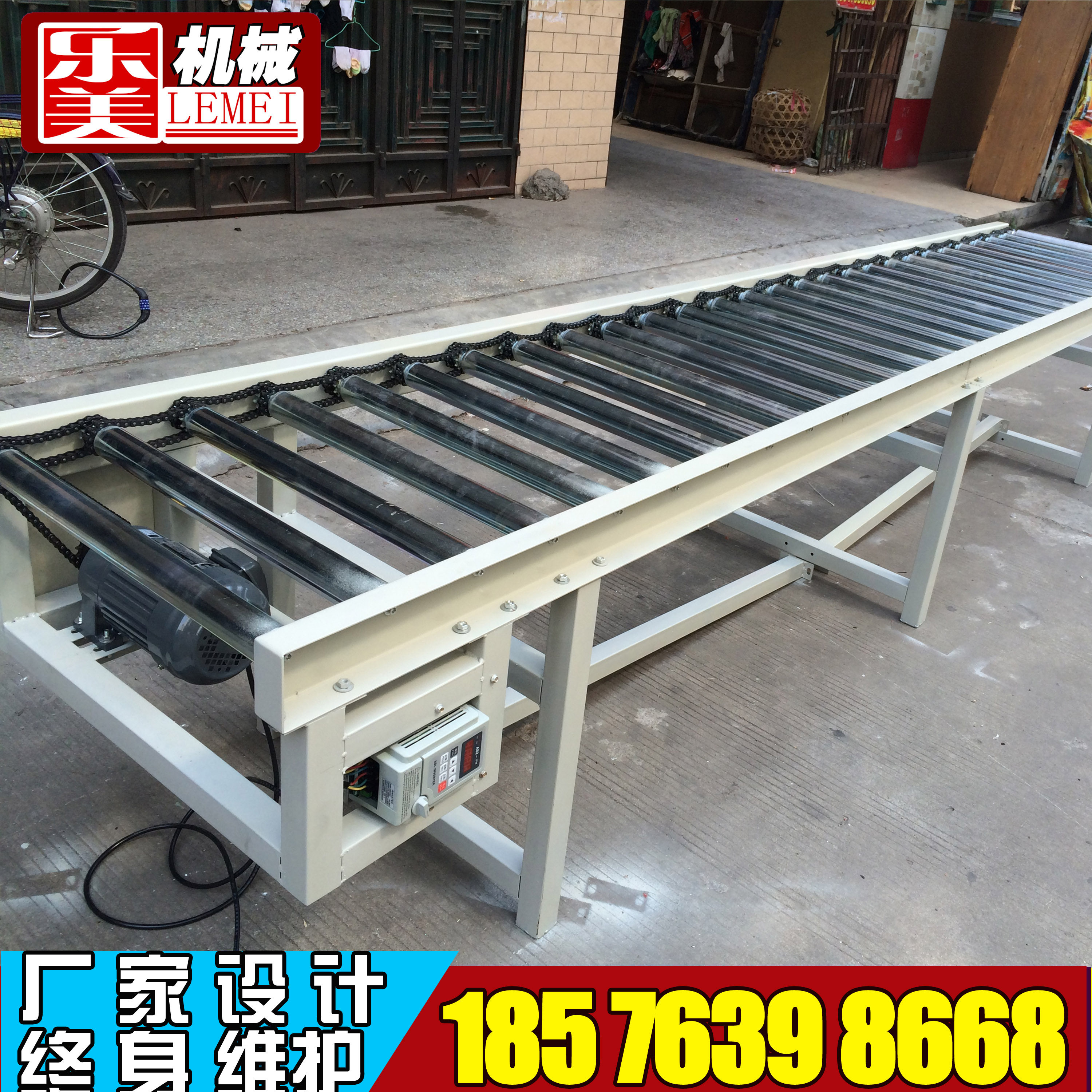 Power-free roller conveyor line conveying machine-mounted drum slide-line logistics express sorting Z5dNlnVoAw