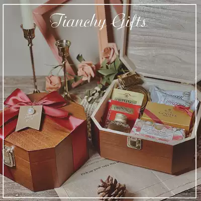 Bridal souvenirs Ins wind retro wooden box Creative and practical wedding box Wedding gift small gift empty box Birthday