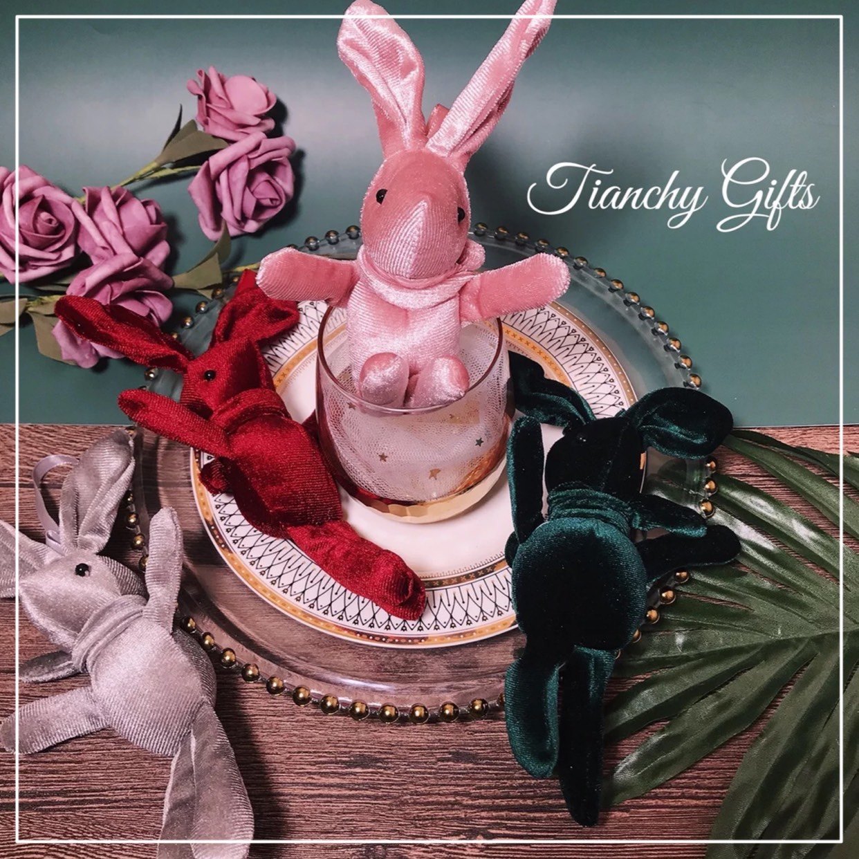 South Korea Xu May Tupendant Little Rabbit Golden Velvet Cloth Paparazzi Companion Handmade Doll Mini Rabbit pineapple Bear Little Bear