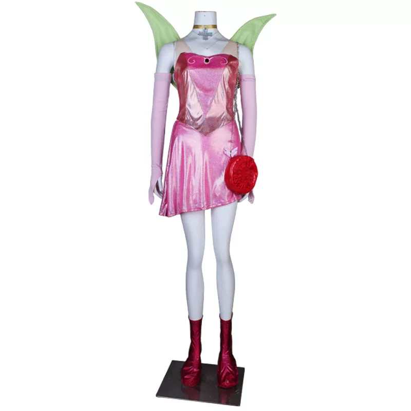 Косплей-костюм incosplay WinX Club Flora — первый сезон, женские размеры на заказ, с крыльями