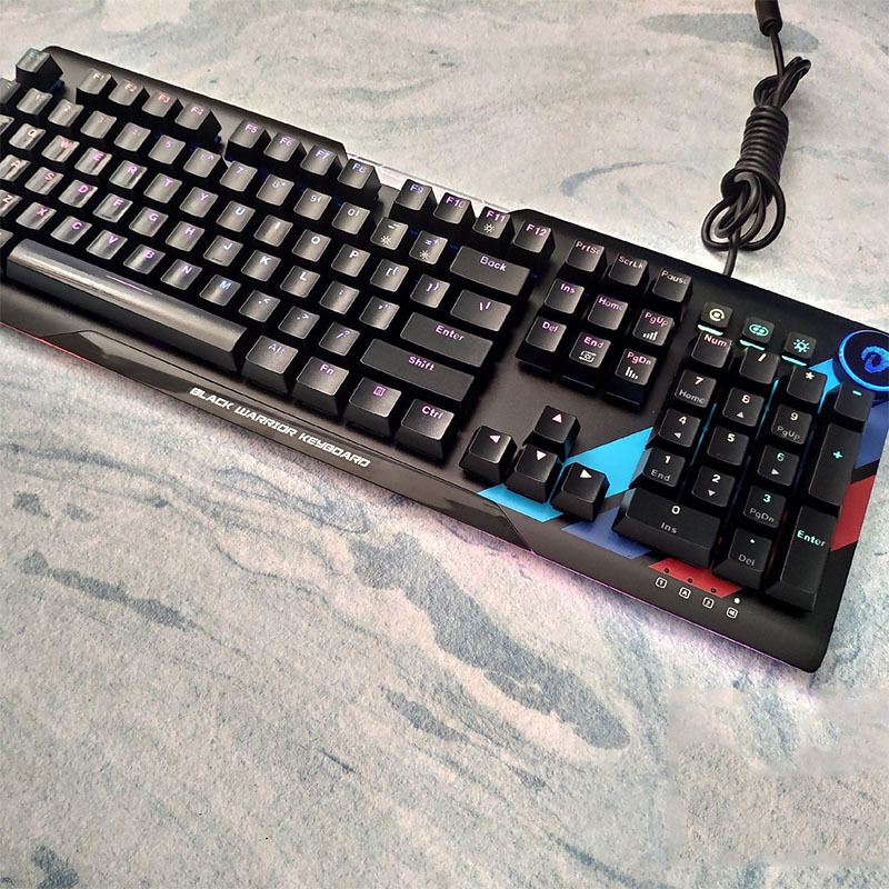 Genuine Daryou Ck566 Keyboard Mechanical Keyboard Black Warrior Infrared Optical Axis Rgb Keyboard for Internet Cafes and Office Use