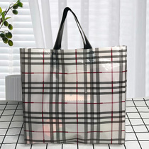 50 beautiful padded clothing store plastic handbag Plaid childrens clothing large gift bag