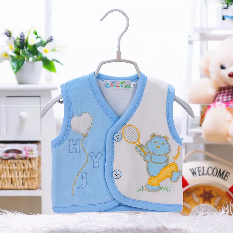 Mùa xuân hè thu đông tiếp theo cho bé cộng với áo nhung dày hai mặt ấm áp áo sơ mi cotton quan ao tre em