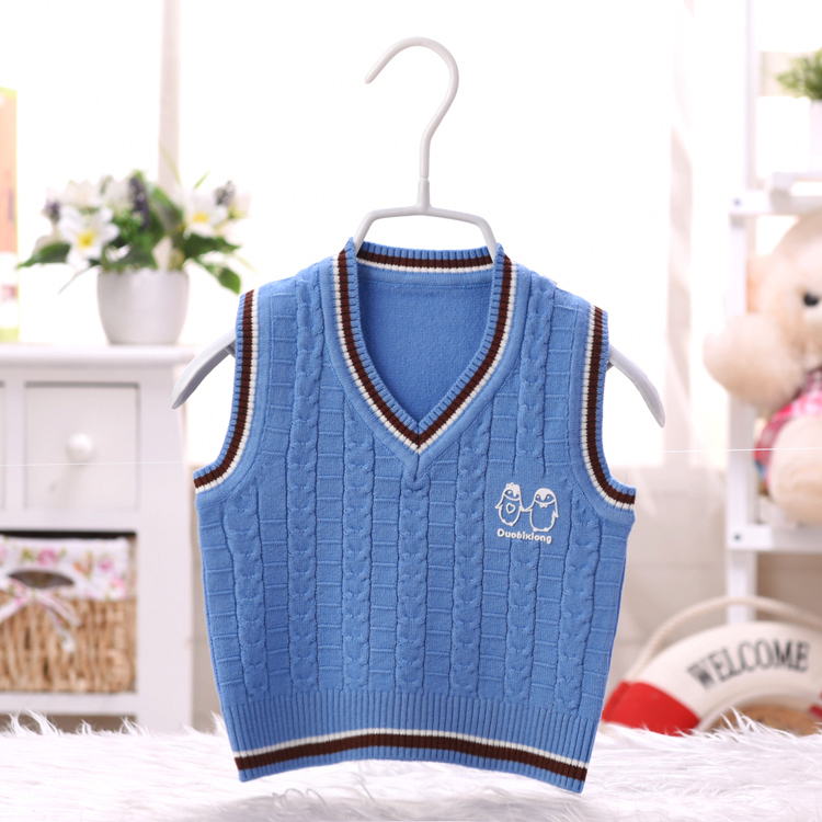 Đặc biệt hàng ngày mùa xuân và mùa thu bé vest cotton vest vai nam giới và phụ nữ bé áo len áo len cardigan sơ sinh vest