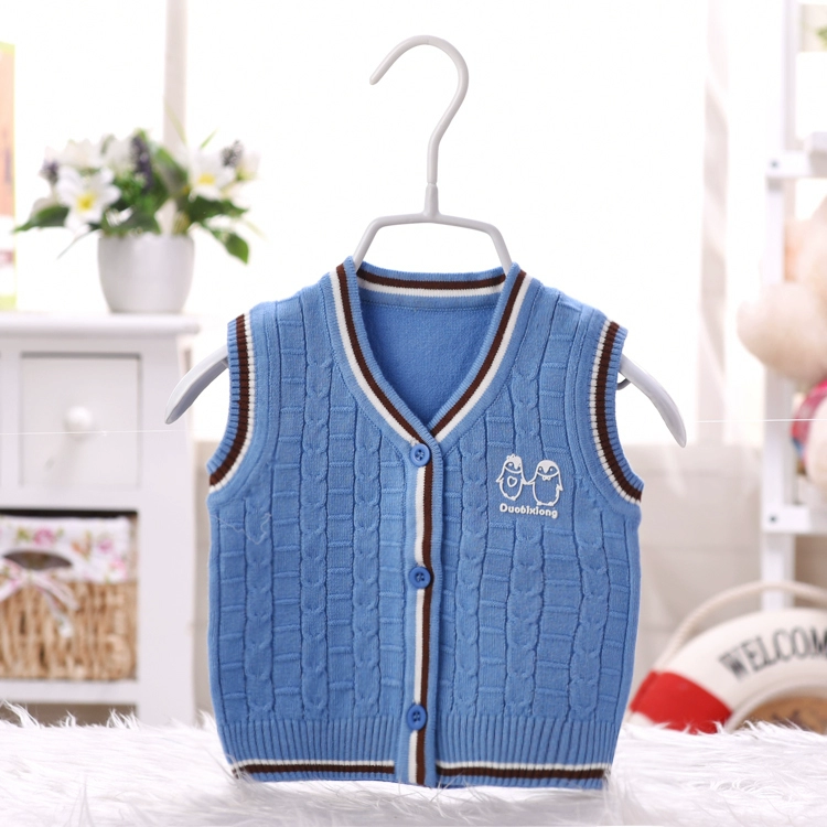 Đặc biệt hàng ngày mùa xuân và mùa thu bé vest cotton vest vai nam giới và phụ nữ bé áo len áo len cardigan sơ sinh vest