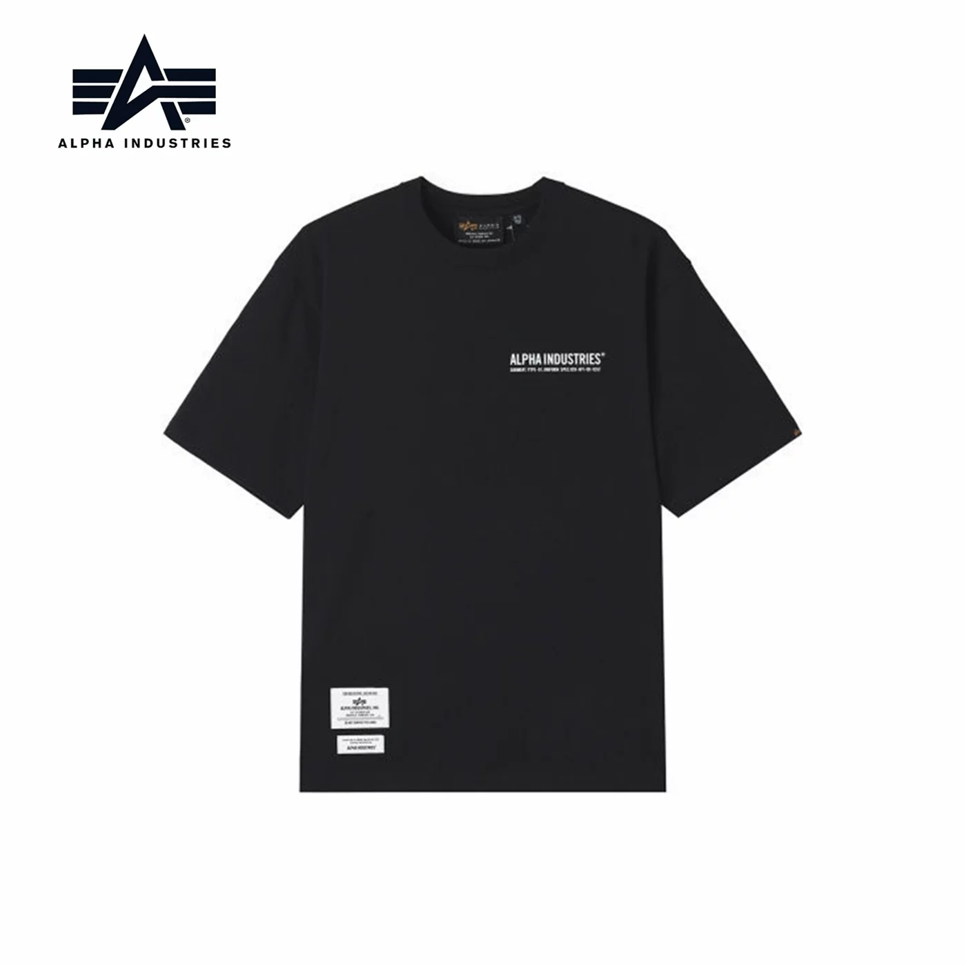 Трехцветная футболка с эмблемой Alpha Industries на круглом вырезе, для мужчин, весна-лето, крупная надпись Big Head Girl Kundai 0130Q