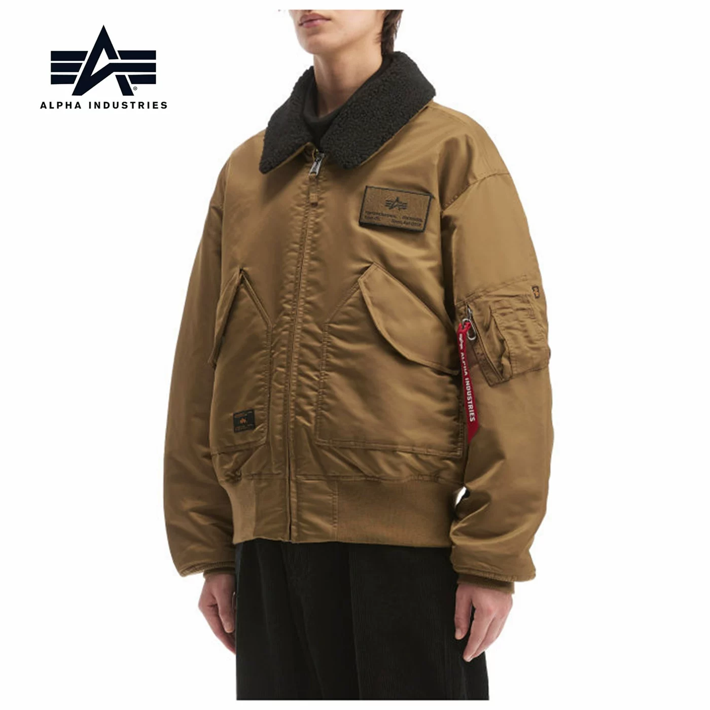 2 цвета осень и зима мужской Alpha Industries плюшевый бомбер куртка с лацканами большая голова девушка Kundai 0110P