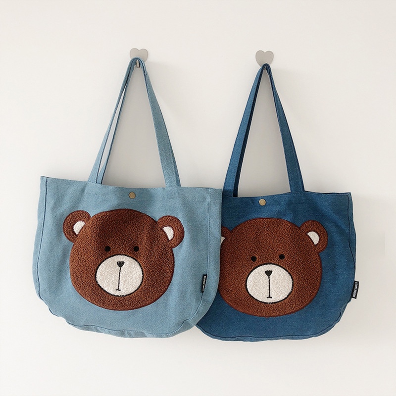 Parent-child Backpack South Korea Plush Small Bear Cowboy Sails Cloth Bag Student School Bag Tutorial Bag-Taobao