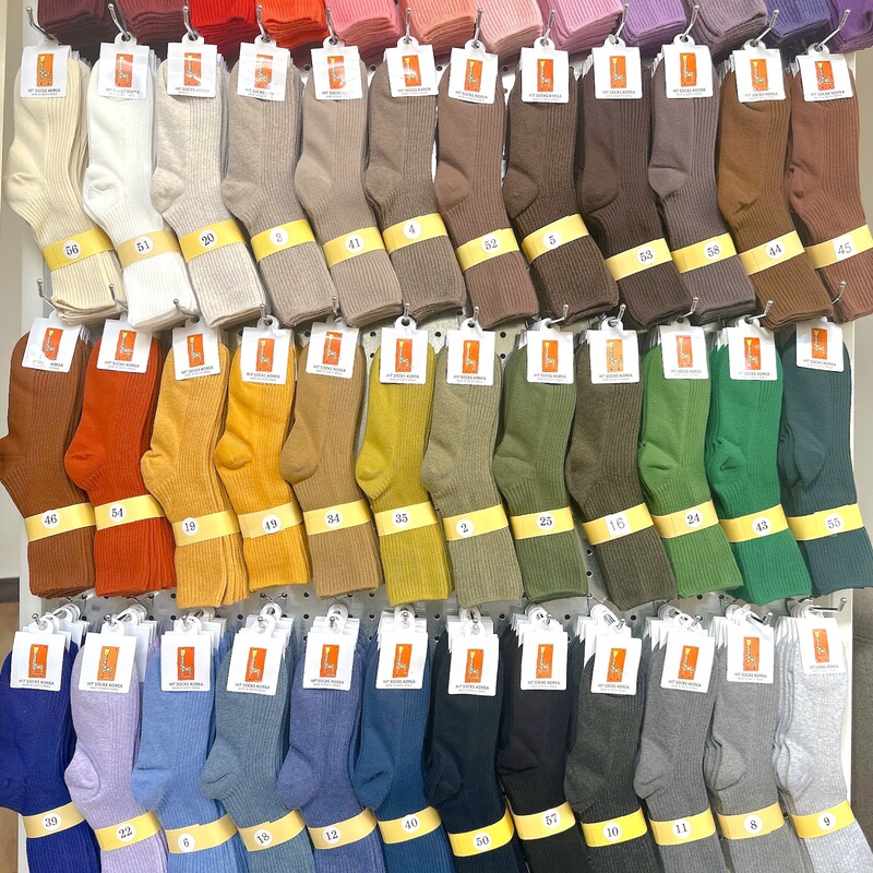 Eight Pairs with Free Shipping, In-Stock at Dongdaemun, Korea, Hitsocks, Deer and Giraffe Pattern, Ribbed Cotton Women's Slouch Socks