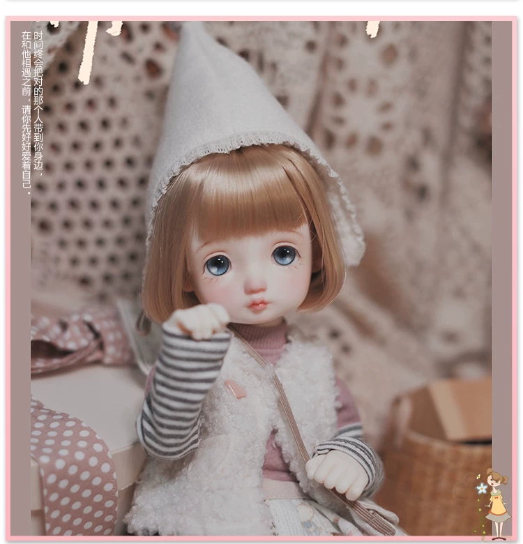 Bjd кукла SD кукла 1/6 точка девушка BWY абрикос Yosd большой глаз милая кукла соединение макияж кукла