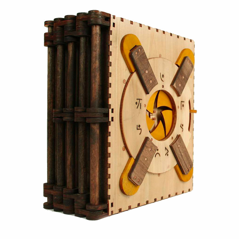 gm same da Vinci password book wooden puzzle decryption toy Codex Silenda ten level difficulty box