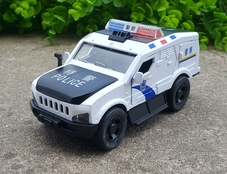 Xe cảnh sát Hummer Wrangler hợp kim an ninh công cộng mô phỏng xe mô hình 110 xe cảnh sát đặc biệt âm thanh và ánh sáng kéo trở lại xe đồ chơi - Chế độ tĩnh đồ chơi mô hình giá tốt