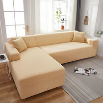 Solid color sofa cover Guifei 2020 winter 123 combination set of anti cat catch Universal U-shaped sofa cover universal