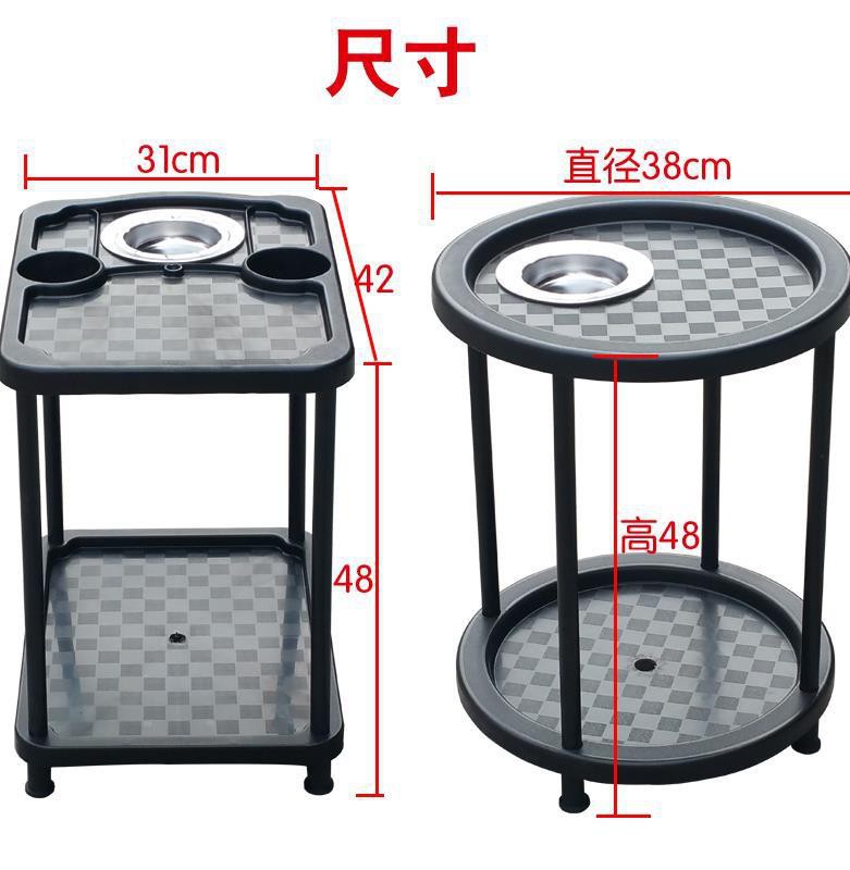 Mobile steel frame square assorted tea cup table Tea Table Chess room Special tea shelf Tea water rack table