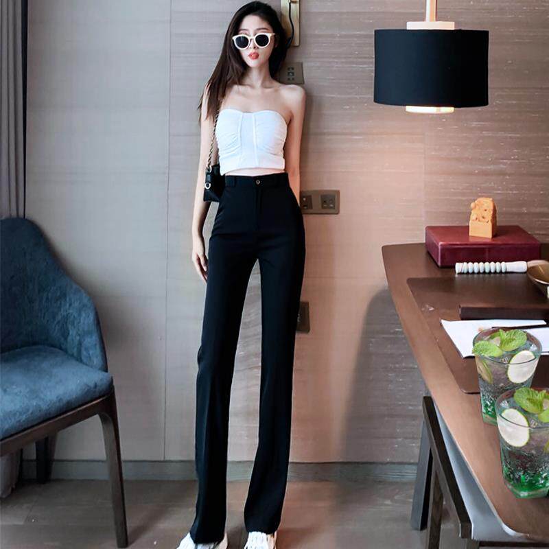 Ice Silk Broadlegged Pants High Waist Pituitary Pants Summer Thin Style Casual Pants Children Summer Straight Fit Slim Fit Pants Trousers Long Pants