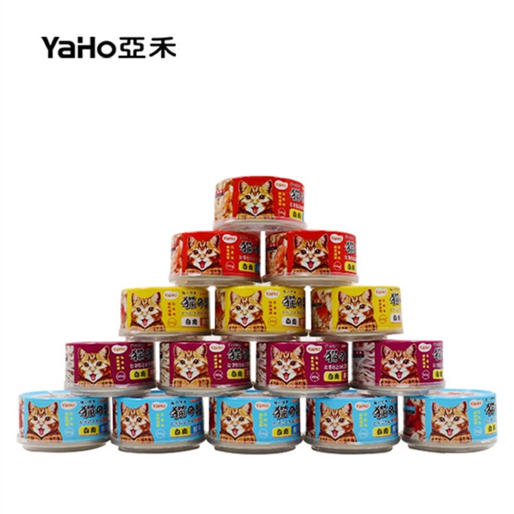YAHO亚禾猫罐头浓汤白肉成猫幼猫补营养湿粮主食整箱英短猫零食