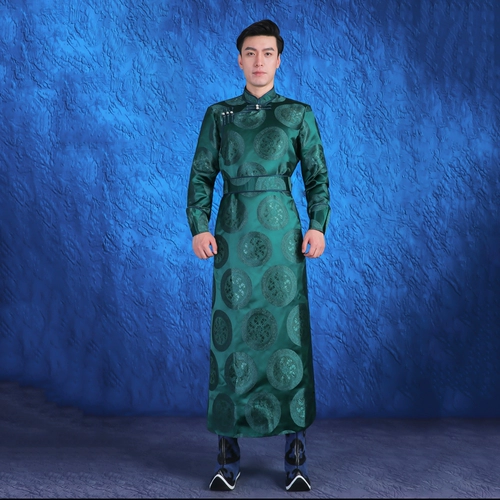 Монгольская мужская халата меньшинство танцевальная сцена сцена Photography Photo Clothing Новая жизнь костюм хала