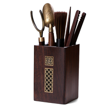 Kung Fu tea set accessories tea ceremony six gentlemen whole set ebony wood tea clip bamboo tweezers tea cup tea clip