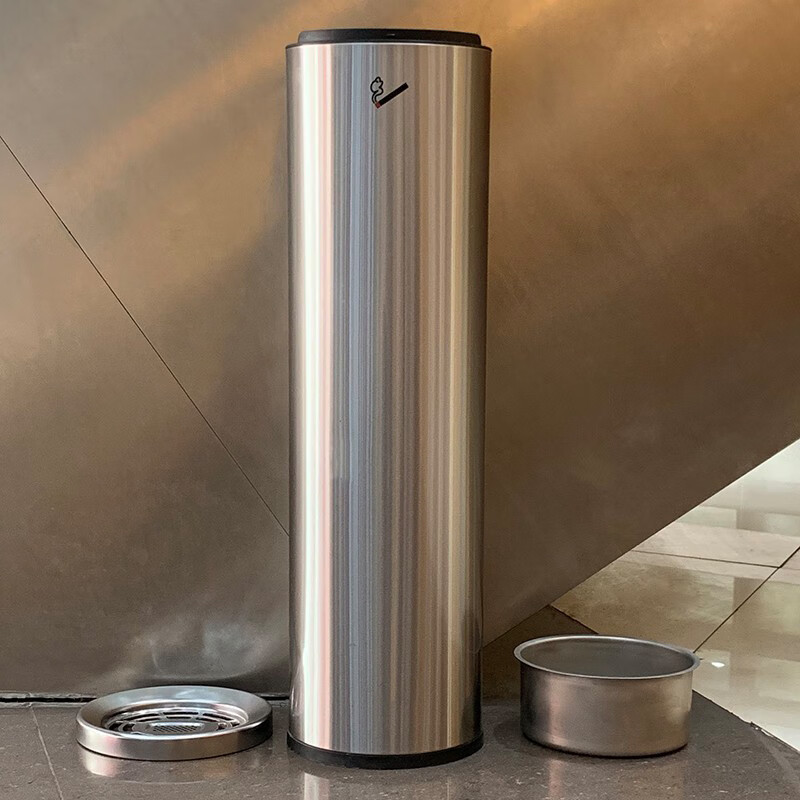 Stainless Steel Ash Column, Vertical Ashtray for Hotel Lobbies, Cigarette Butt Collection Bin, Smoke Extinguishing Bin for Shopping Mall Elevator Entrances, Smoking Trash Can Stainless Steel Ash Column, Vertical Ashtray for Hotel Lobbies, Cigarette Butt Collection Bin, Smoke Extinguishing Bin for Shopping Mall Elevator Entrances, Smoking Trash Can