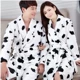 Flannel pyjama cặp vợ chồng áo choàng khách sạn cotton áo choàng nam và nữ mùa đông dày san hô lông cừu mùa xuân và áo choàng dài mùa thu đầm ngủ nữ