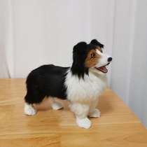 Simulation animal dog toy doll Pomeranian Samaya shepherd animal model childrens gift decoration ornaments
