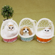 The hanging basket will be called a kitten a rabbit a puppy a simulation animal doll a plush toy doll a kitten ornament and a basket