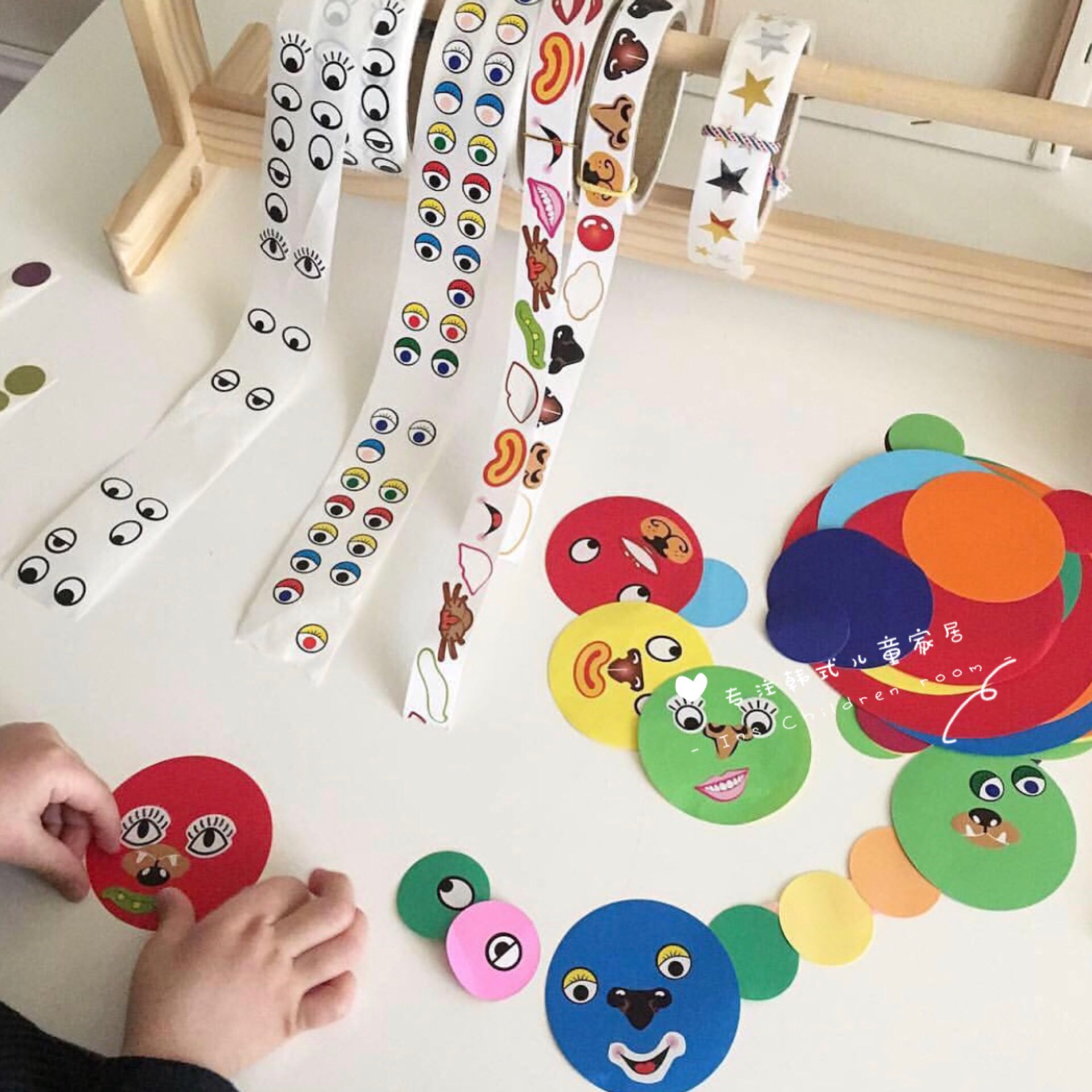 INS Korean style baby children's handmade DIY expression stickers decorative materials character laptop decorative stickers