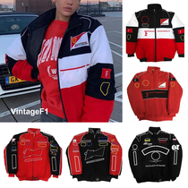 Vintage F1 Jacket Karting Suit F1 Racing Suit Car Club Mens and Womens Outdoor Cycling Embroidered Jacket